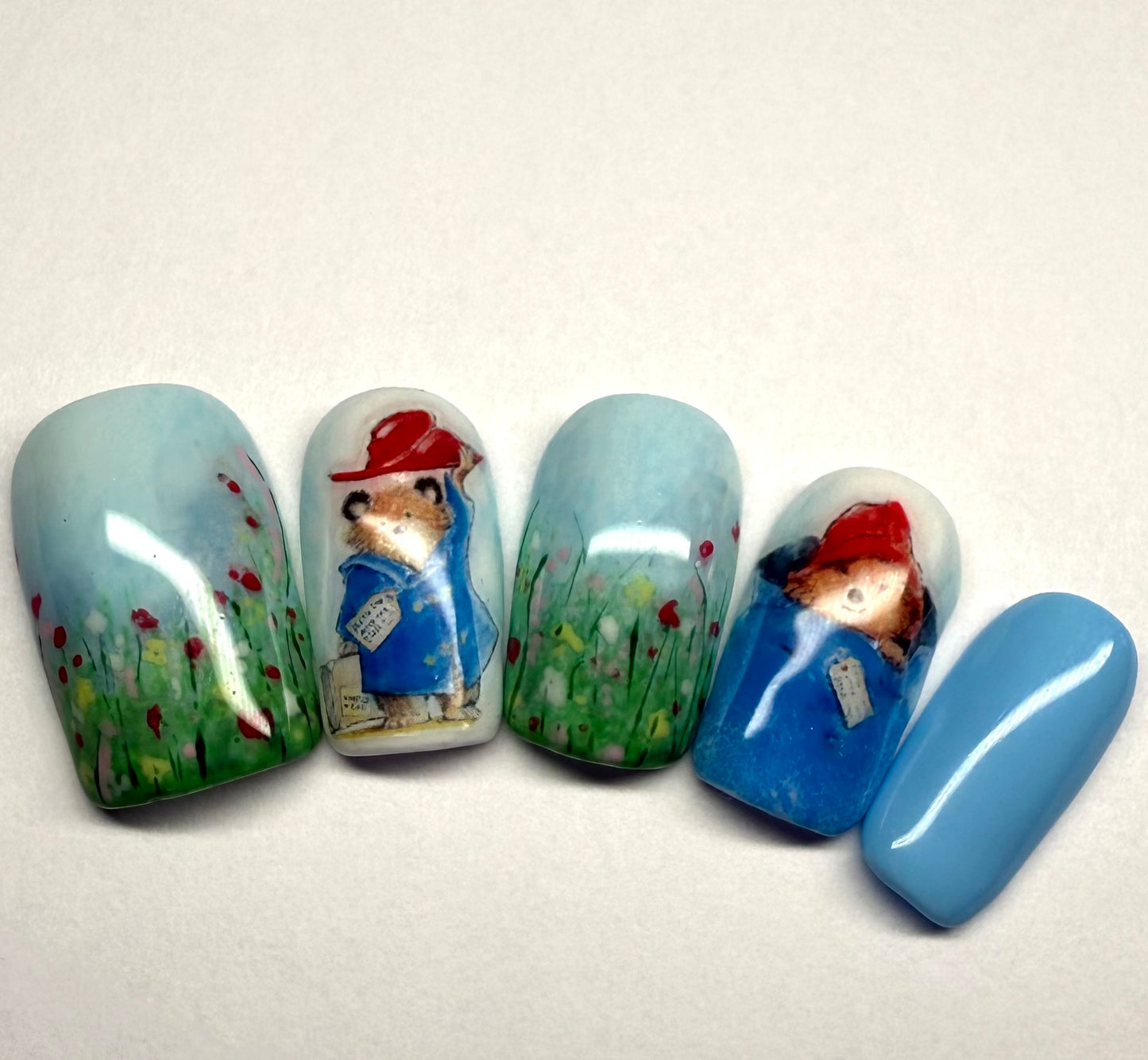 Paddington bear in the meadow