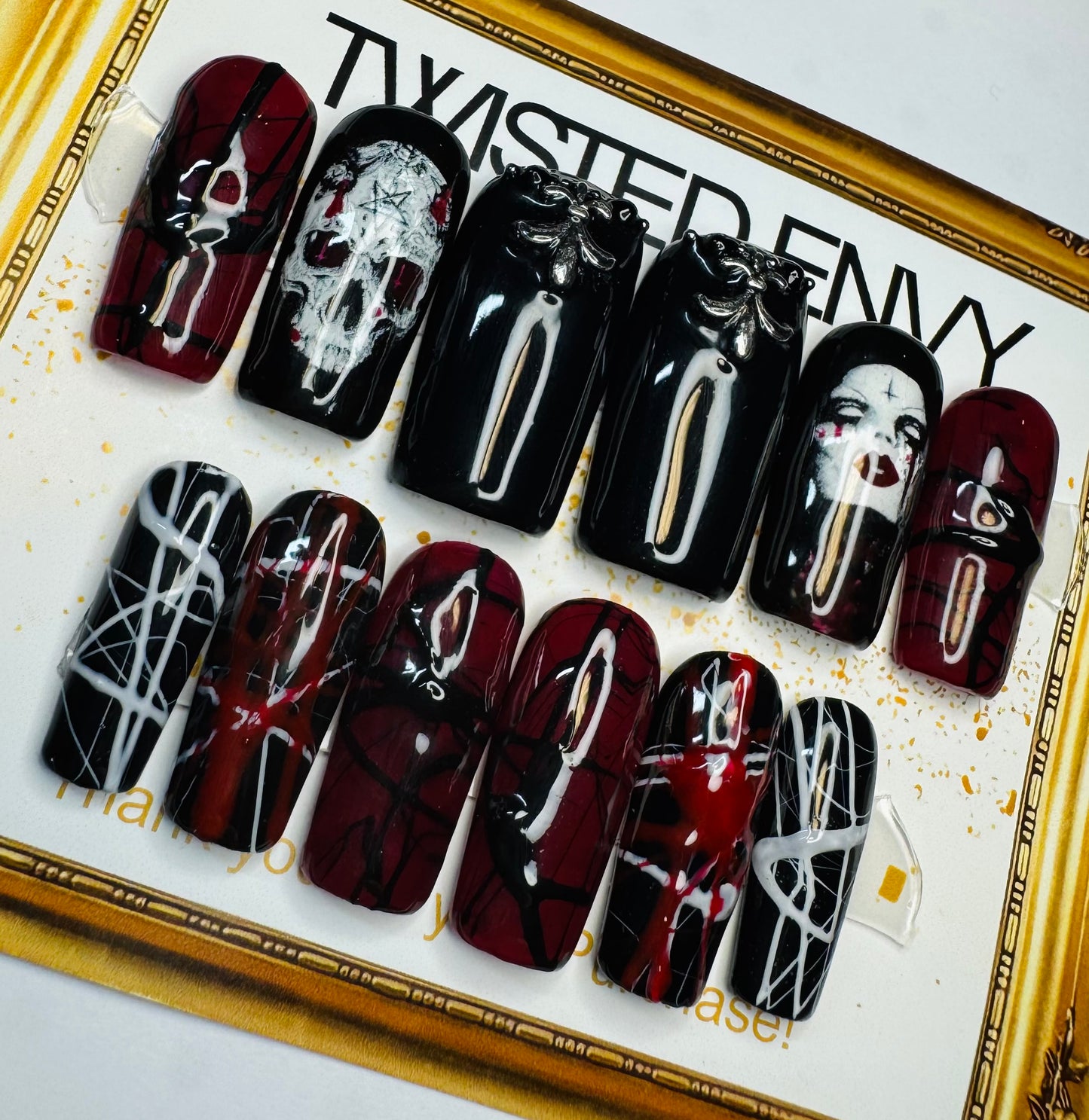 Gothic Black Bloody Skull