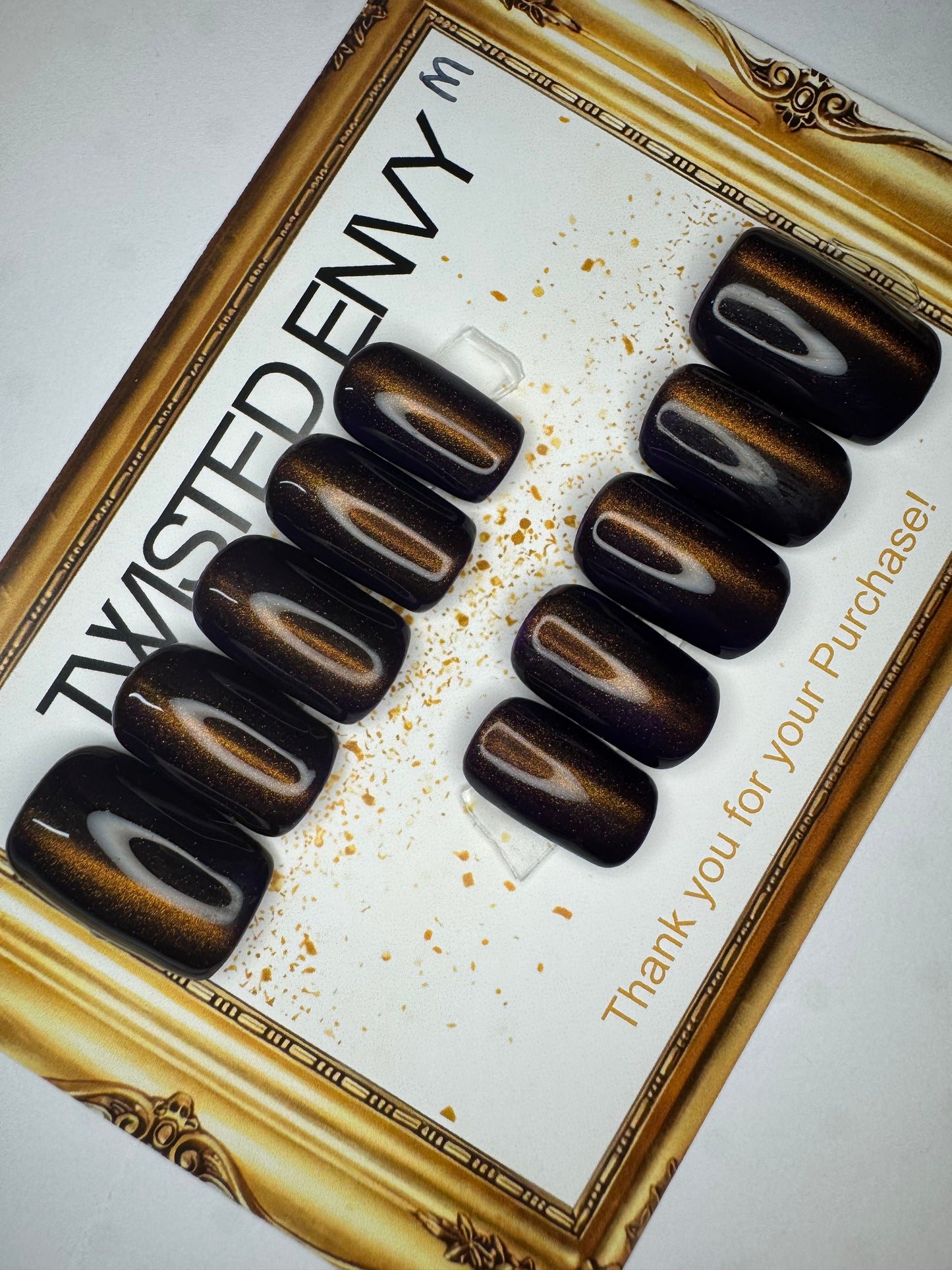 Obsidian Purple n Gold Cat Eye