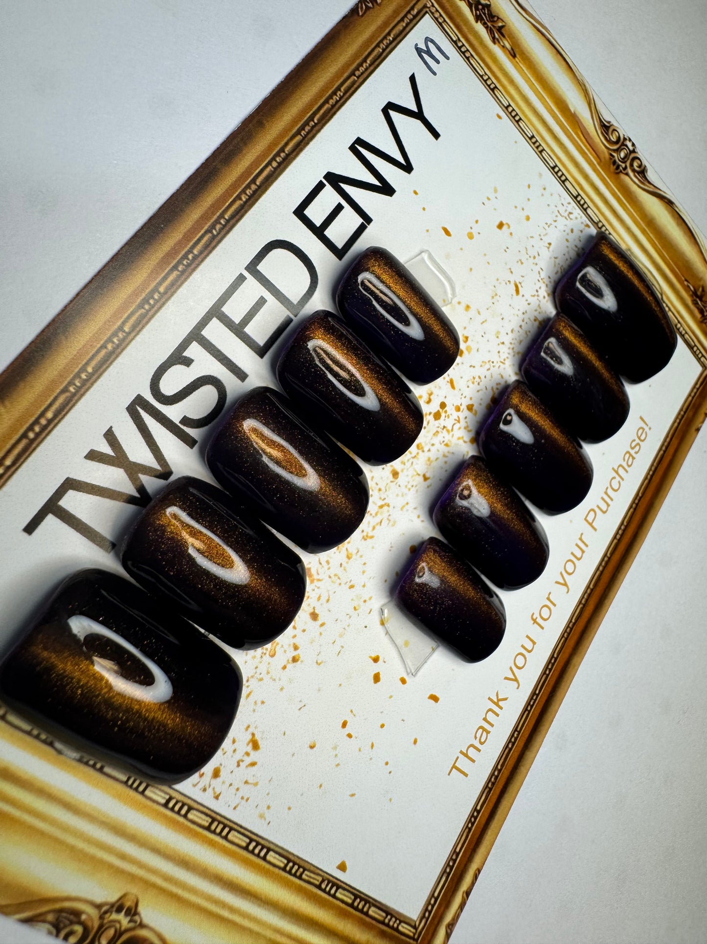 Obsidian Purple n Gold Cat Eye