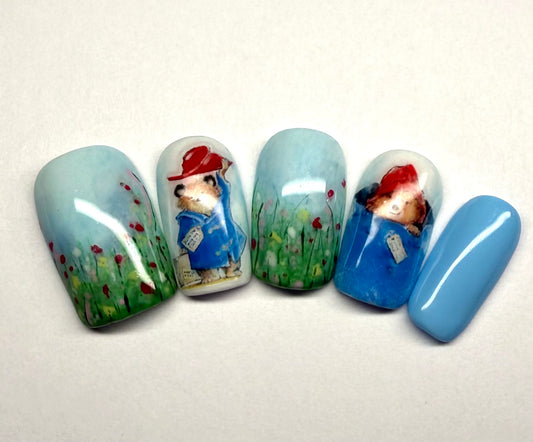 Paddington bear in the meadow