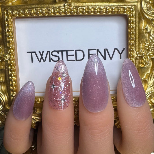Pink Glitter Cateye
